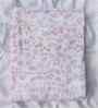 White Cotton Floral 140 GSM Bath Towel (1 Pc)