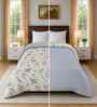 White Cotton Floral 300 Gsm Double Bed Reversible Comforter