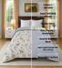 White Cotton Floral 300 Gsm Double Bed Reversible Comforter