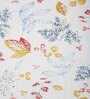 White Cotton Floral 7Ft Light Filtering Eyelet (Set Of 2) Door Curtains