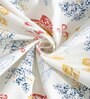 White Cotton Floral 7Ft Light Filtering Eyelet (Set Of 2) Door Curtains