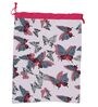 White & Pink Cotton Foldable Set Of 2 Shoe Organizers