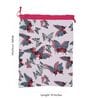 White & Pink Cotton Foldable Set Of 2 Shoe Organizers