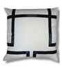 White Cotton Geometric 18x18 inches Cushion Cover