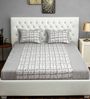 White Cotton 240TC Queen Size Bedsheet With 2 Pillow Covers