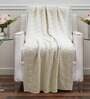 White Cotton Plain Solid Pattern 60 X 50 Inch Throw