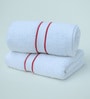 White Solid 550 GSM Cotton Hand Towels (Set of 2)