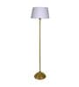 Greno White Cotton Shade Club Floor Lamp With Metal Base