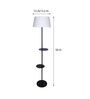 Raphael White Cotton Shade Shelf Floor Lamp With Metal Base