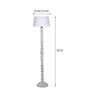 Euclid White Cotton Shade Club Floor Lamp With Wood Base