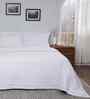 White Cotton Solid 110 GSM Double Bed Quilt