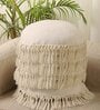 White Cotton Woven 16x16 inches Cushion Covers (Set of 2)