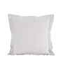White Cotton Solid 16x16 inches Square Cushion Cover