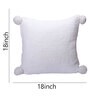 White Woven Cotton 18 x 18 Inches Cushion Covers (Set of 2)