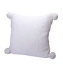 White Woven Cotton 18 x 18 Inches Cushion Covers (Set of 2)