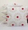 White Cotton Textured 18x18 inches Cushion Covers (Set of 5)