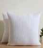 White Cotton Solid 18x18 inches Cushion Covers (Set of 5)