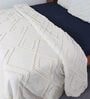 White Solid 350 TC Cotton Double Bed Cover with 2 Pillow Covers