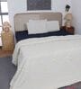 White Solid 350 TC Cotton Double Bed Cover with 2 Pillow Covers