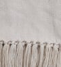 White Cotton Solid 84x60 Inches Sofa Throw