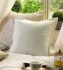Solid Pattern Cotton White Cushion Cover 20 x 20 inches