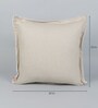 Solid Pattern Cotton White Cushion Cover 20 x 20 inches