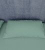 Green Cotton Solid Finest 300TC Plain Super King Bedsheet with 2 Pillow Covers
