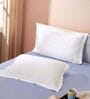 white Cotton Solid 210TC Plain Set of 2 Pillow Covers