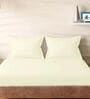 white Cotton Solid 210TC Plain Set of 2 Pillow Covers