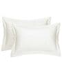 white Cotton Solid 210TC Plain Set of 2 Pillow Covers