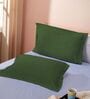 White Cotton Solid 210TC Plain Set of 2 Pillow Covers