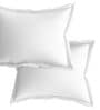 White Cotton Solid 210TC Plain Super King Bedsheet with 2 Pillow Covers