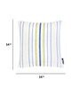 White Cotton Striped 14 x 14 inch Set of 5 Cushion Covers