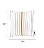 White Cotton Striped 14 x 14 inch Set of 5 Cushion Covers