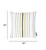 White Cotton Striped 14 x 14 inch Set of 5 Cushion Covers