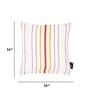 White Cotton Striped 14 x 14 inch Set of 5 Cushion Covers