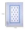 Jaipuri Hand Block Printed White Cotton 80X52 Inch Table Cloth With 6 Napkins