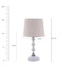 White Fabric Shade Table Lamp with White Base