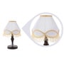 Mise White Fabric Shade Night Lamp With Metal Base