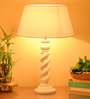 White Cotton Table Lamp