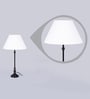 Nigella White Fabric Shade Night Lamp With Metal Base