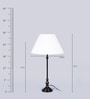 Nigella White Fabric Shade Night Lamp With Metal Base