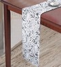 Abstract (71x15) White & Black Cotton Table Runner
