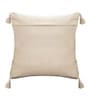 White Cotton Textured 12x12 inches (Set of 2) Cushion Covers