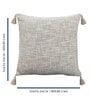 White Cotton Textured 16x16 inches (Set of 2) Cushion Covers