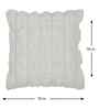 White Cotton Textured 16X16 Inches Cushion Covers (Pack of 3)