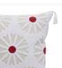 White Cotton Woven 18 x 18 Inches  5 Cushion Covers