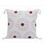 White Woven Cotton 18 x 18 Inches Cushion Covers (Set of 2)