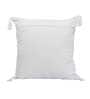 White Woven Cotton 18 x 18 Inches Cushion Covers (Set of 2)