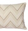 White Cotton Zig Zag 18x12 inches Cushion Cover (1Pc)